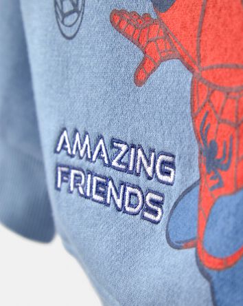 Toddler Boy &copy;Marvel Spider-Man French Terry Pullover Sweatshirt - Blue, 