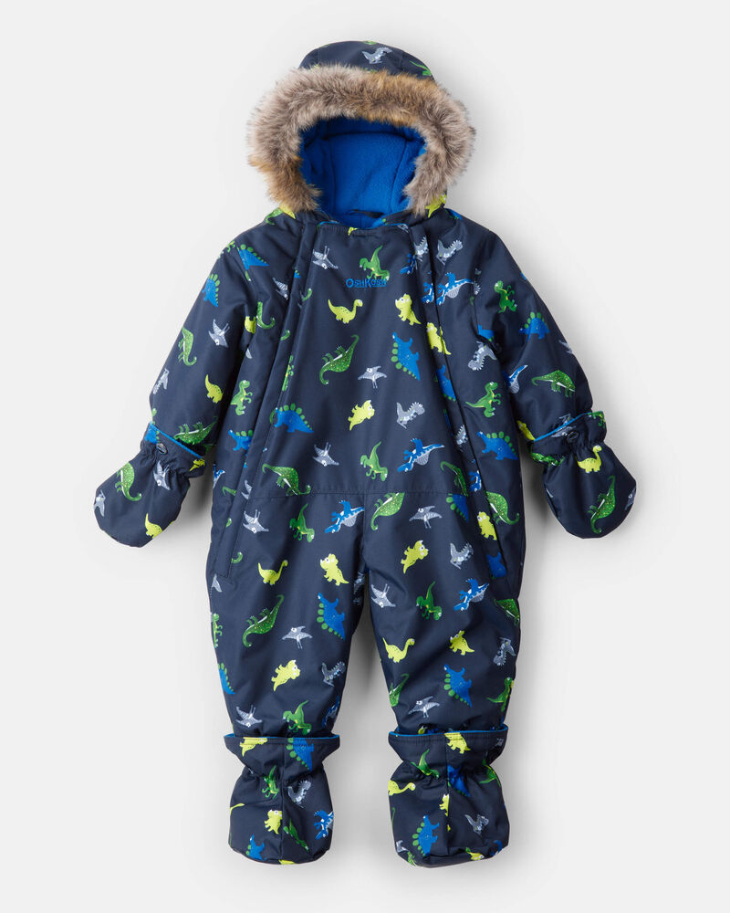 Baby Boy 1-PieceTaslan Dinosaur Print Snowsuit Navy Carter's
