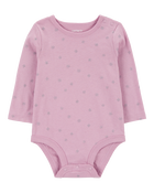 Baby Glitter Snowflake Long-Sleeve Bodysuit, image 1 of 3 slides