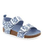 Toddler Daisy Buckle Footbed Sandals, image 1 of 7 slides