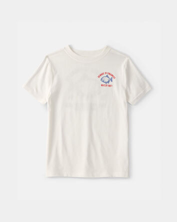 Gar&ccedil;ons - T-shirt imprim&eacute; Piranha - Ivoire, 