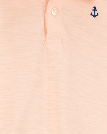 Toddler 2-Piece Anchor Polo Outfit Set - Orange/Blue, 
