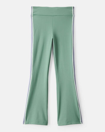 Girls Knit Flare Active Pants - Green, 