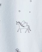 Tout-petit fille - Legging extensible en coton imprim&eacute; - Bleu, image 4 sur 5 diapositives