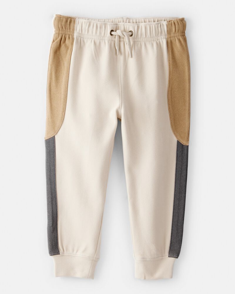 Toddler Boy Colourblock Joggers - Tan, image 1 of 4 slides