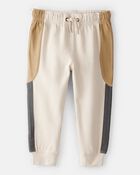 Toddler Boy Colourblock Joggers - Tan, image 1 of 4 slides