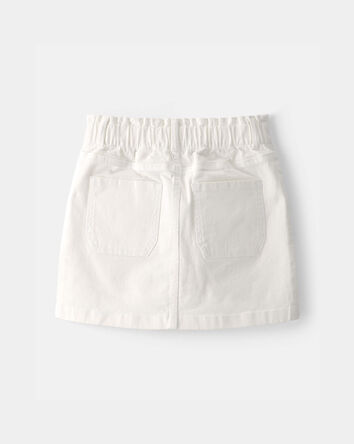 Girls Utility Skirt  - White, 