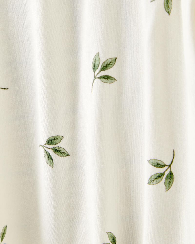 Bébé - Grenouillère PurelySoft à fermeture à glissière à 2 sens à feuilles - Ivoire, image 3 sur 6 diapositives