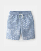 Gar&ccedil;ons - Short maillot de bain &agrave; motif bandana - Bleu, image 1 sur 3 diapositives