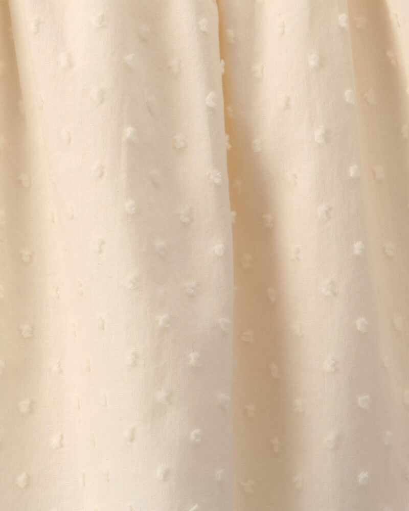 Baby Girl Swiss Dot Short-Sleeve Dress - Cream, image 4 of 6 slides