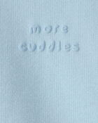 Baby 'More Cuddles' French Terry Pullover Sweatshirt - Blue, image 4 of 5 slides