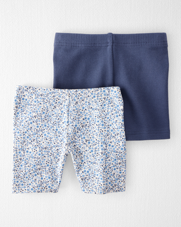 Toddler 2-Pack Organic Cotton Ribbed Shorts, 
