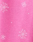 Toddler Girl Snowflake Pull-On Stretch Cozy Leggings - Pink, image 4 of 5 slides