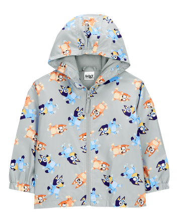Toddler Bluey Windbreaker Jacket - Grey, 