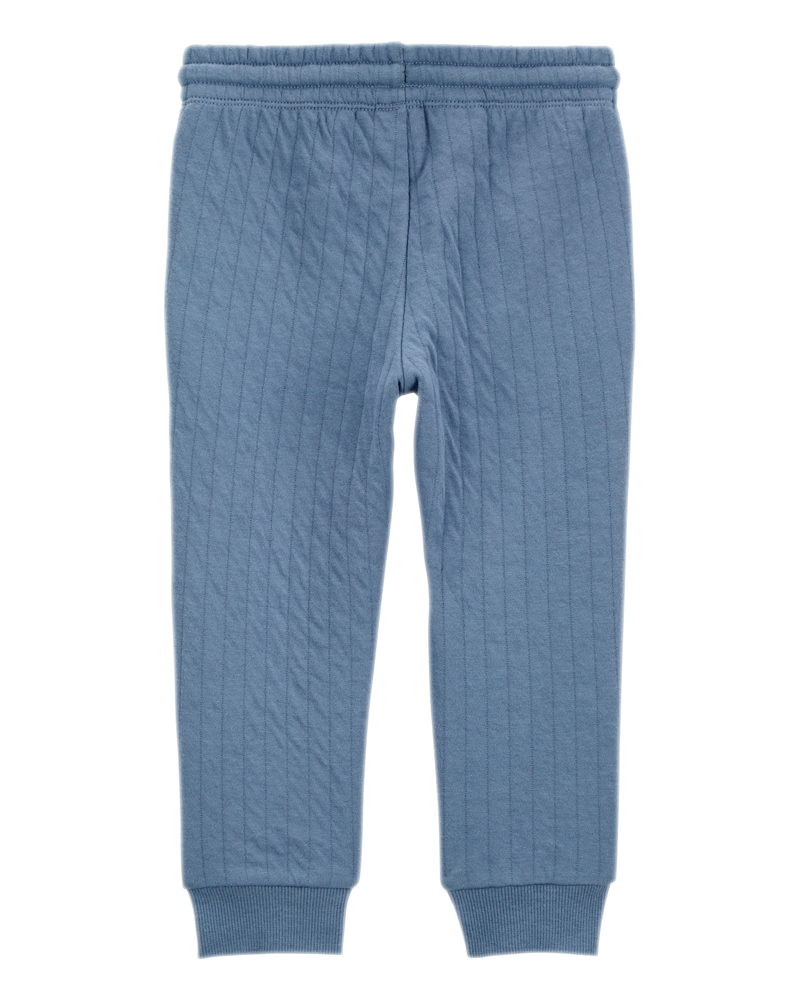 Baby Pull-On Quilted Joggers - Blue, image 2 of 4 slides