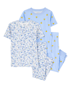 Baby 4-Piece Floral Cotton Pyjamas, image 1 of 4 slides