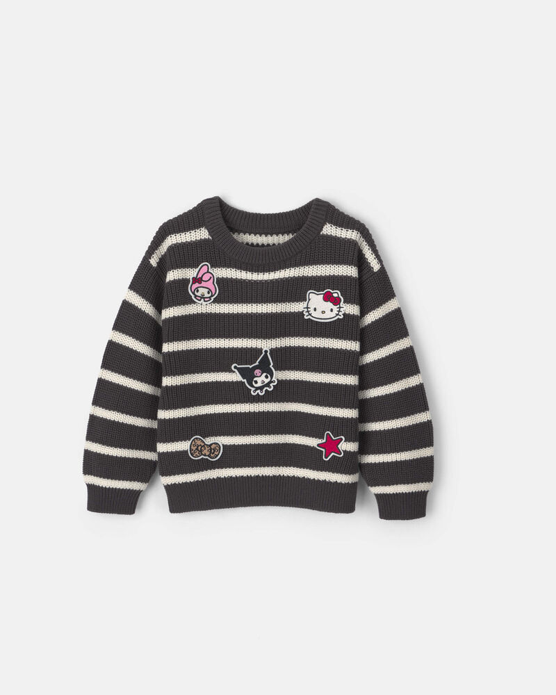 Toute-petite fille &ndash; Chandail &agrave; rayures &agrave; motif Hello Kitty&reg; &ndash; Gris, image 1 sur 3 diapositives