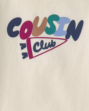 Toddler 'Cousin Club' Long-Sleeve Graphic Tee - Cream, 