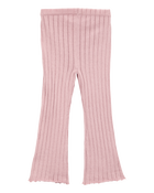 Bébé Pantalon évasé en tricot côtelé - Rose, image 2 sur 4 diapositives