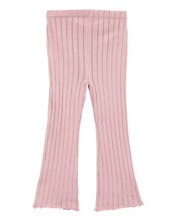 Bébé Pantalon évasé en tricot côtelé - Rose, 