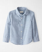 Toddler Boy Button-Front Shirt Made with Organic Cotton, image 1 of 4 slides