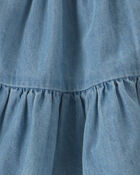 Baby Girl Denim Chambray Dress - Light Wash, image 4 of 5 slides