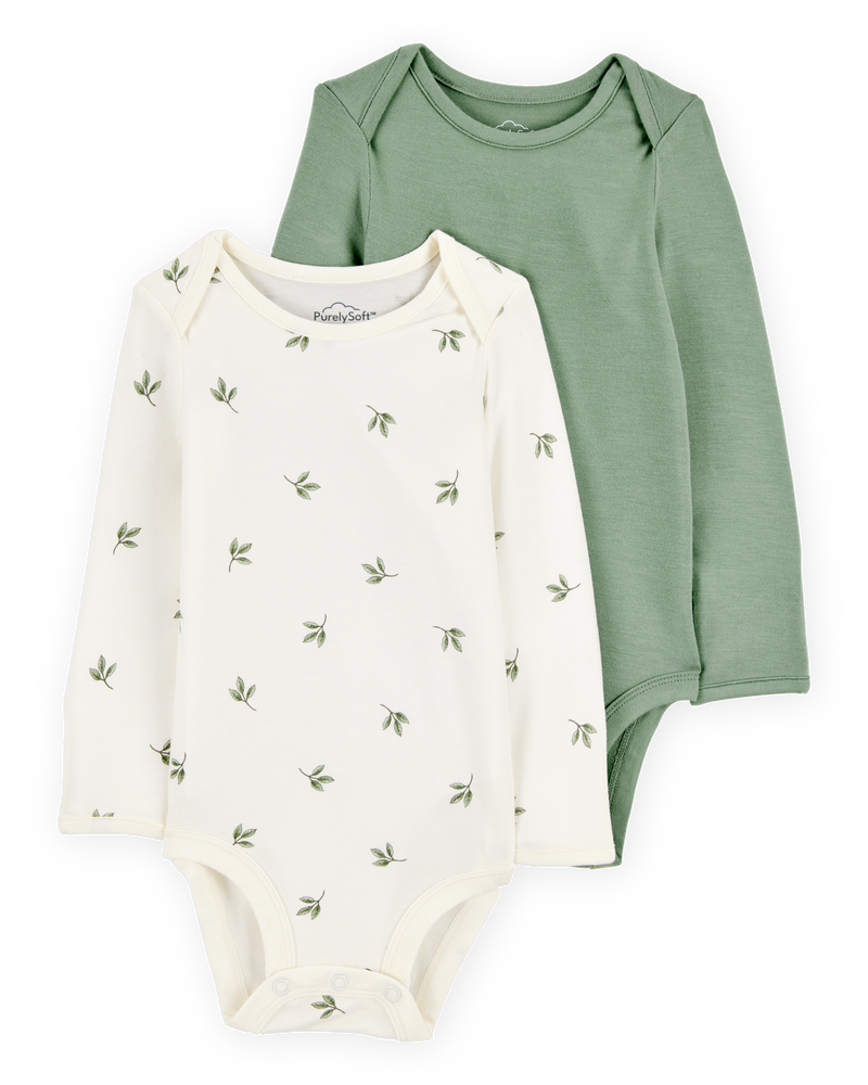 Baby 2-Pack Long-Sleeve Bodysuits, image 1 of 6 slides