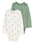 Baby 2-Pack Long-Sleeve Bodysuits, image 1 of 6 slides