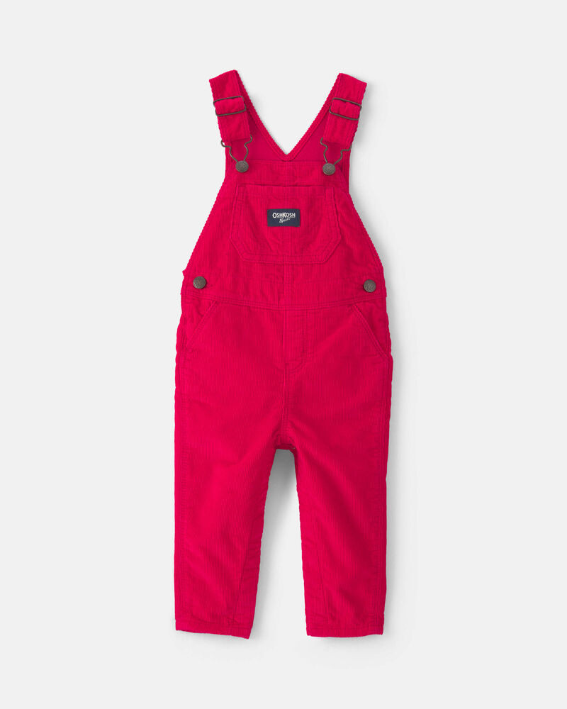 Baby Girl Corduroy Overalls - Red, image 1 of 4 slides