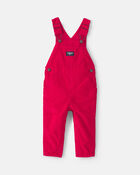 Baby Girl Corduroy Overalls - Red, image 1 of 4 slides