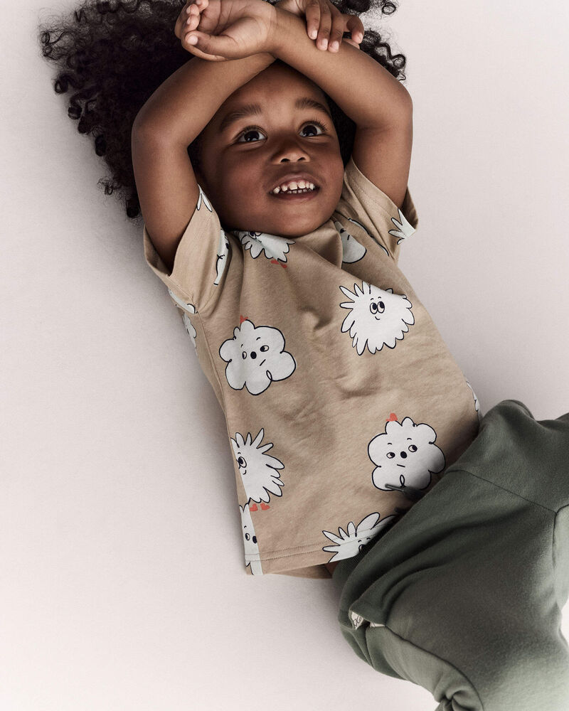 Toddler Squish Character Relaxed Graphic Tee - Khaki, image 5 of 6 slides