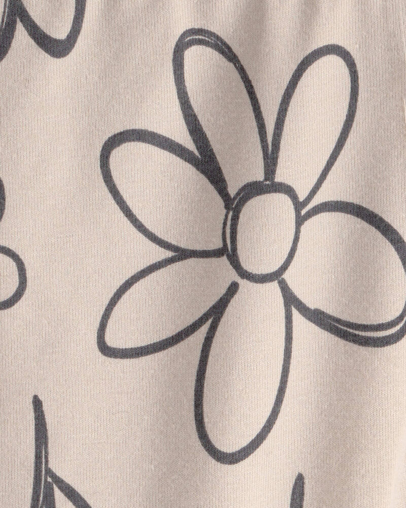 Baby Girl Floral Ladybug Bike Shorts - Brown, image 3 of 4 slides