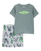 Kid Gaming Print Loose Fit 2-Piece Pyjamas, image 1 of 3 slides