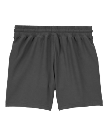 Kid Solid Cotton Blend Shorts - Gray, 