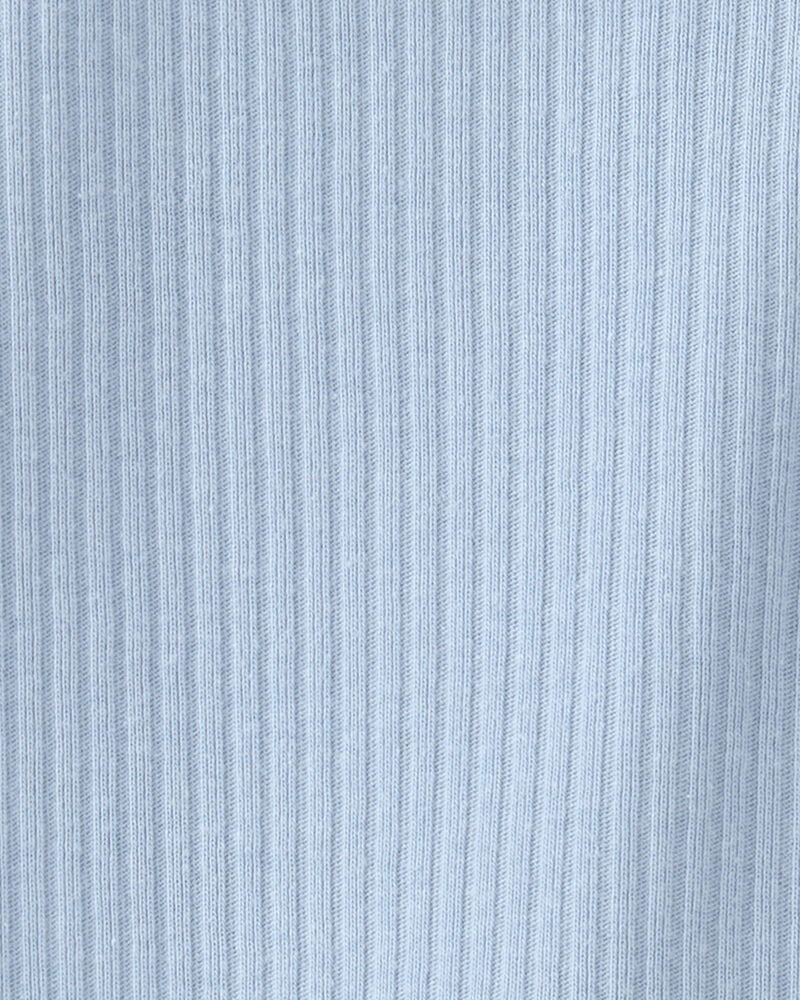 Baby Girl Solid Sleeveless Romper - Blue, image 2 of 3 slides