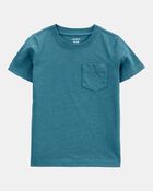 Toddler Boy Solid Short-Sleeve Pocket Tee - Teal, image 1 of 3 slides