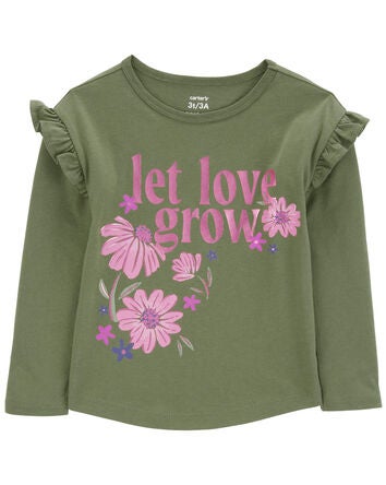 Toddler Let Love Grow Flutter Graphic T-Shirt, 