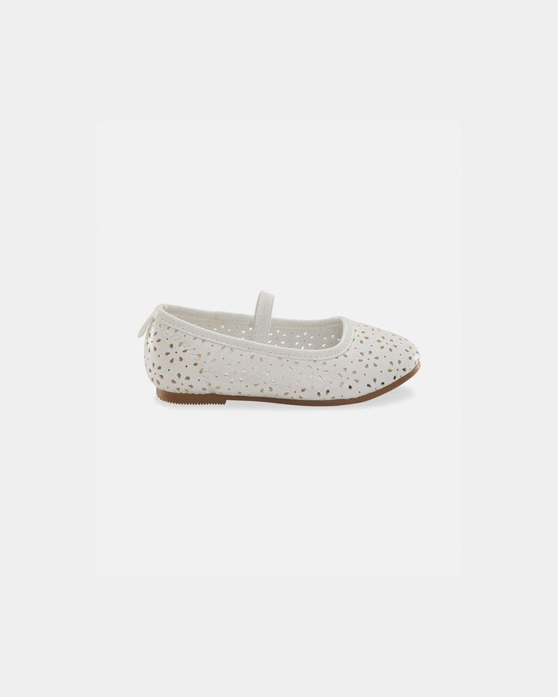 Toddler Girl Floral Mary Jane Shoes - White, image 2 of 6 slides