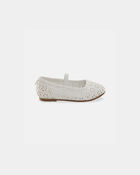Toddler Girl Floral Mary Jane Shoes - White, image 2 of 6 slides