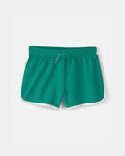 Girls French Terry Active Shorts - Green, image 1 of 6 slides
