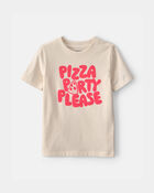 Tout-petit - T-shirt &agrave; imprim&eacute; pizza - Cr&egrave;me, image 1 sur 2 diapositives