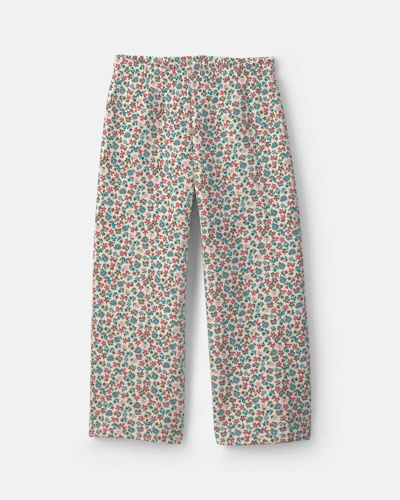 Girls 2-Piece Floral Fleece Long-Sleeve Top & Pant Set - Pink, image 2 of 5 slides
