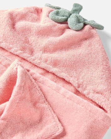Toddler Organic Cotton Strawberry Towel, 