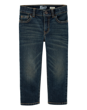 B&eacute;b&eacute; Jeans droit - d&eacute;lavage teint&eacute; authentique, 