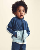 Toddler Boy colour Block Zip-Up Jacket - Navy Blue, image 4 of 9 slides