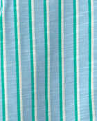 Gar&ccedil;ons - Chemise boutonn&eacute;e &agrave; manches courtes et rayures - Bleu, image 2 sur 2 diapositives