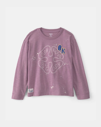 Filles - T-shirt imprim&eacute; &agrave; logo OshKosh - Mauve, 