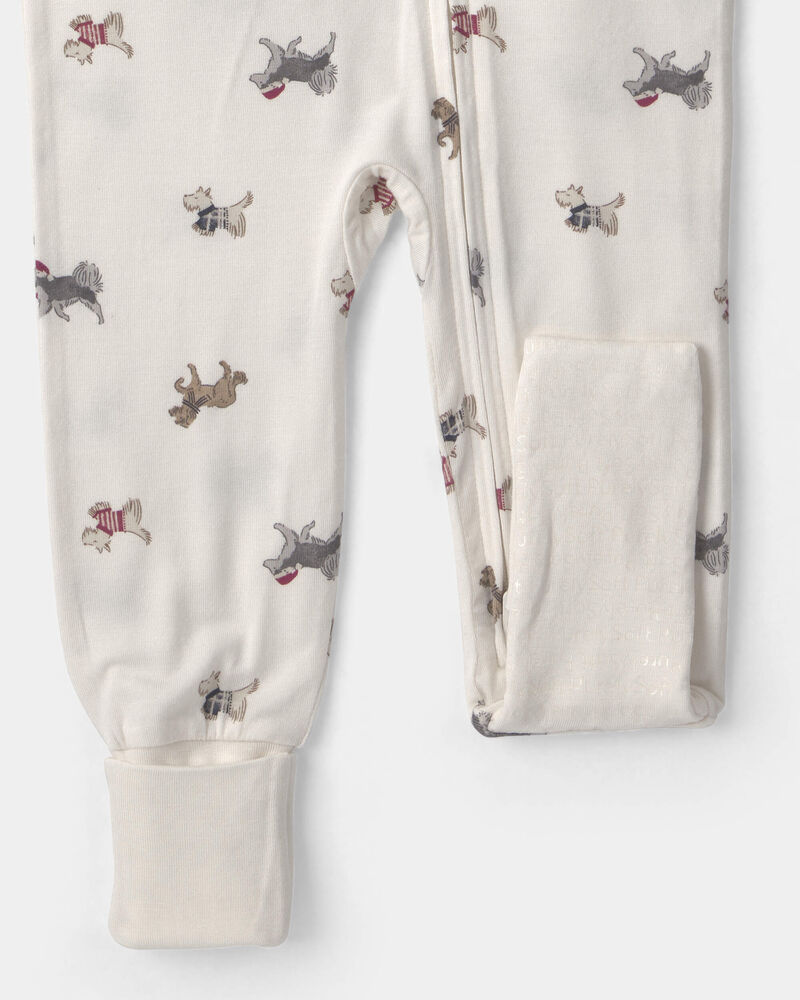 Baby 1-Piece Dog PurelySoft&trade; Snug Fit Pyjama - Cream, image 4 of 9 slides