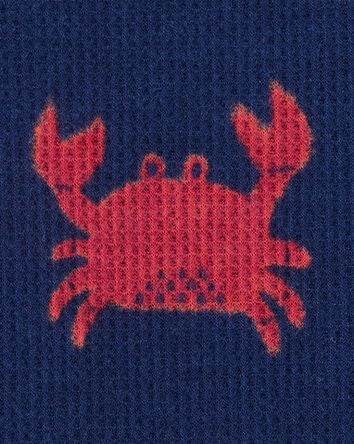 Toddler Crab Print Loose Fit 2-Piece Pyjamas, 
