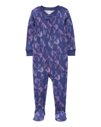 Baby 1-Piece Unicorn 100% Snug Fit Cotton Footie Pyjamas, 